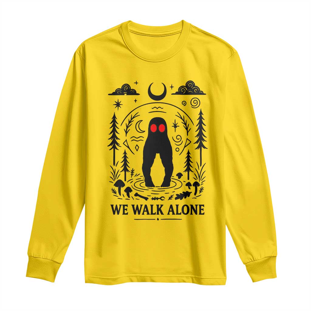 We Walk Alone Fresno Nightcrawler Long Sleeve Shirt California Cryptid Hunter - Wonder Print Shop