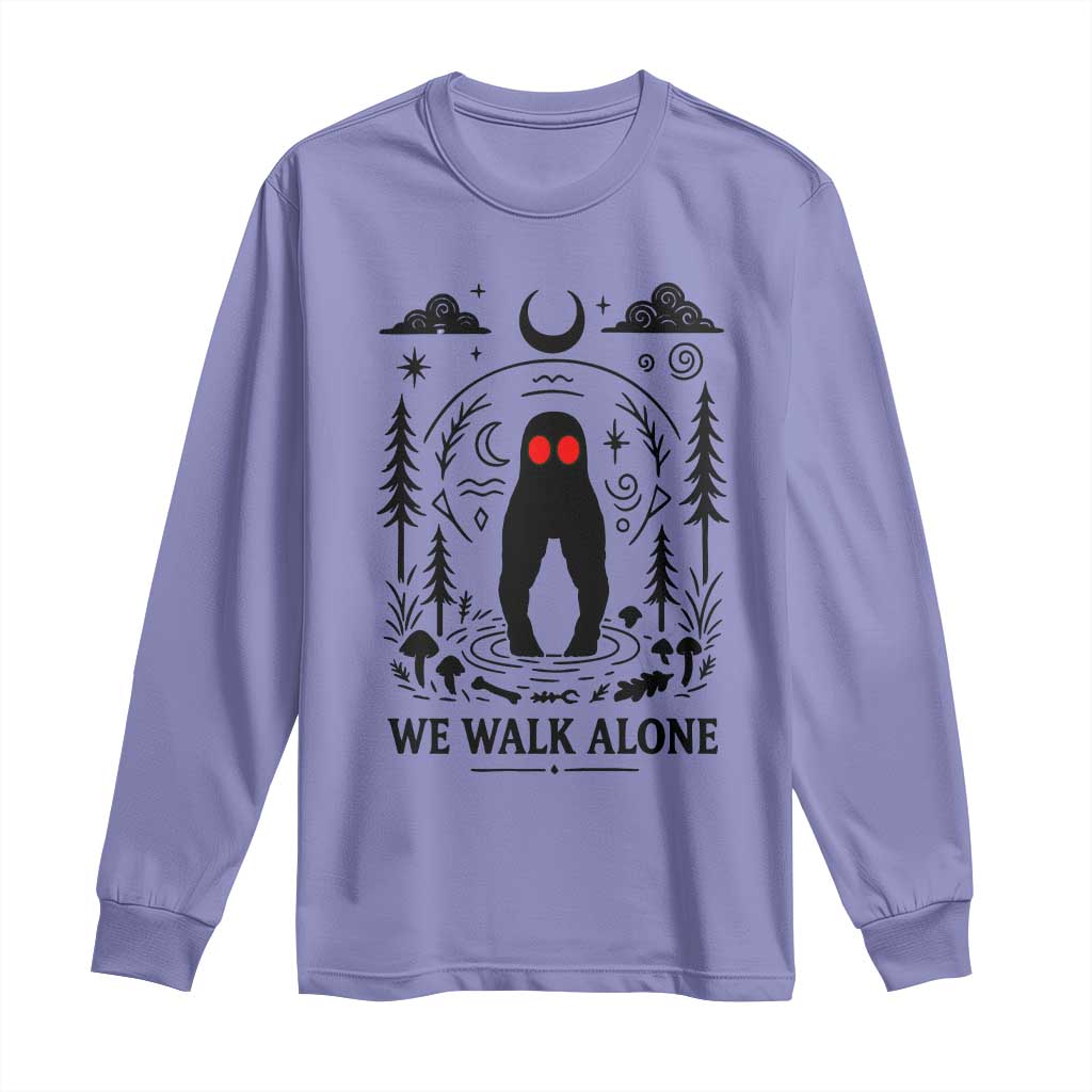 We Walk Alone Fresno Nightcrawler Long Sleeve Shirt California Cryptid Hunter - Wonder Print Shop