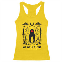 We Walk Alone Fresno Nightcrawler Racerback Tank Top California Cryptid Hunter - Wonder Print Shop