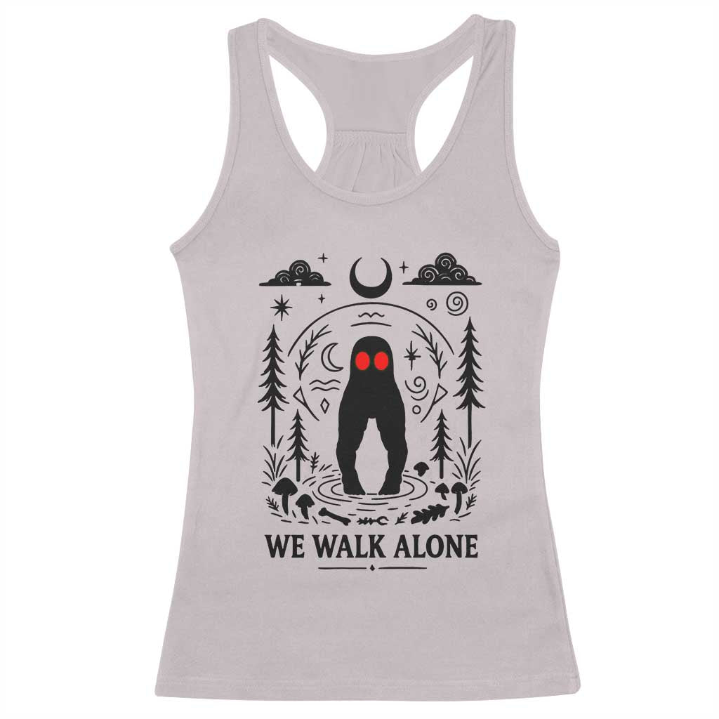 We Walk Alone Fresno Nightcrawler Racerback Tank Top California Cryptid Hunter - Wonder Print Shop