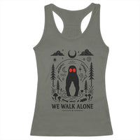 We Walk Alone Fresno Nightcrawler Racerback Tank Top California Cryptid Hunter - Wonder Print Shop