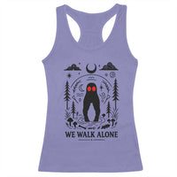 We Walk Alone Fresno Nightcrawler Racerback Tank Top California Cryptid Hunter - Wonder Print Shop
