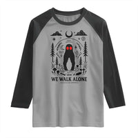 We Walk Alone Fresno Nightcrawler Raglan Shirt California Cryptid Hunter - Wonder Print Shop