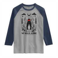 We Walk Alone Fresno Nightcrawler Raglan Shirt California Cryptid Hunter - Wonder Print Shop