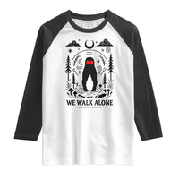 We Walk Alone Fresno Nightcrawler Raglan Shirt California Cryptid Hunter - Wonder Print Shop