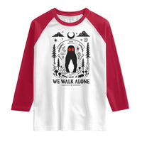 We Walk Alone Fresno Nightcrawler Raglan Shirt California Cryptid Hunter - Wonder Print Shop