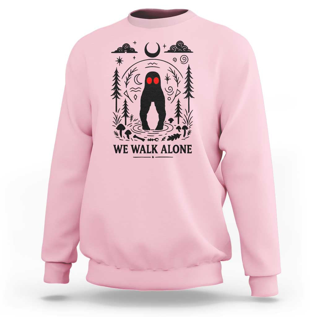 We Walk Alone Fresno Nightcrawler Sweatshirt California Cryptid Hunter - Wonder Print Shop