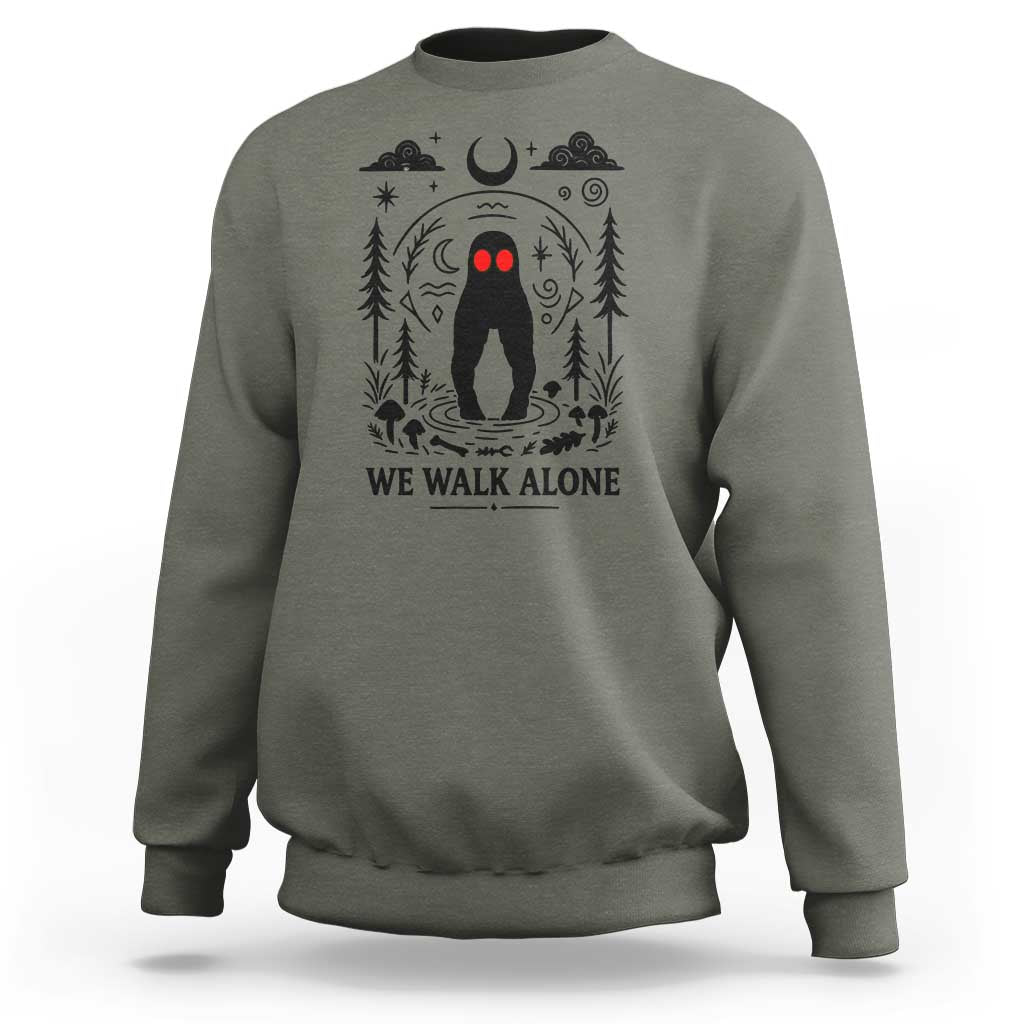 We Walk Alone Fresno Nightcrawler Sweatshirt California Cryptid Hunter - Wonder Print Shop