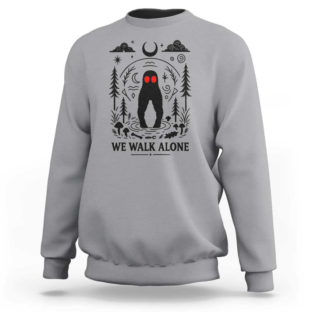 We Walk Alone Fresno Nightcrawler Sweatshirt California Cryptid Hunter - Wonder Print Shop