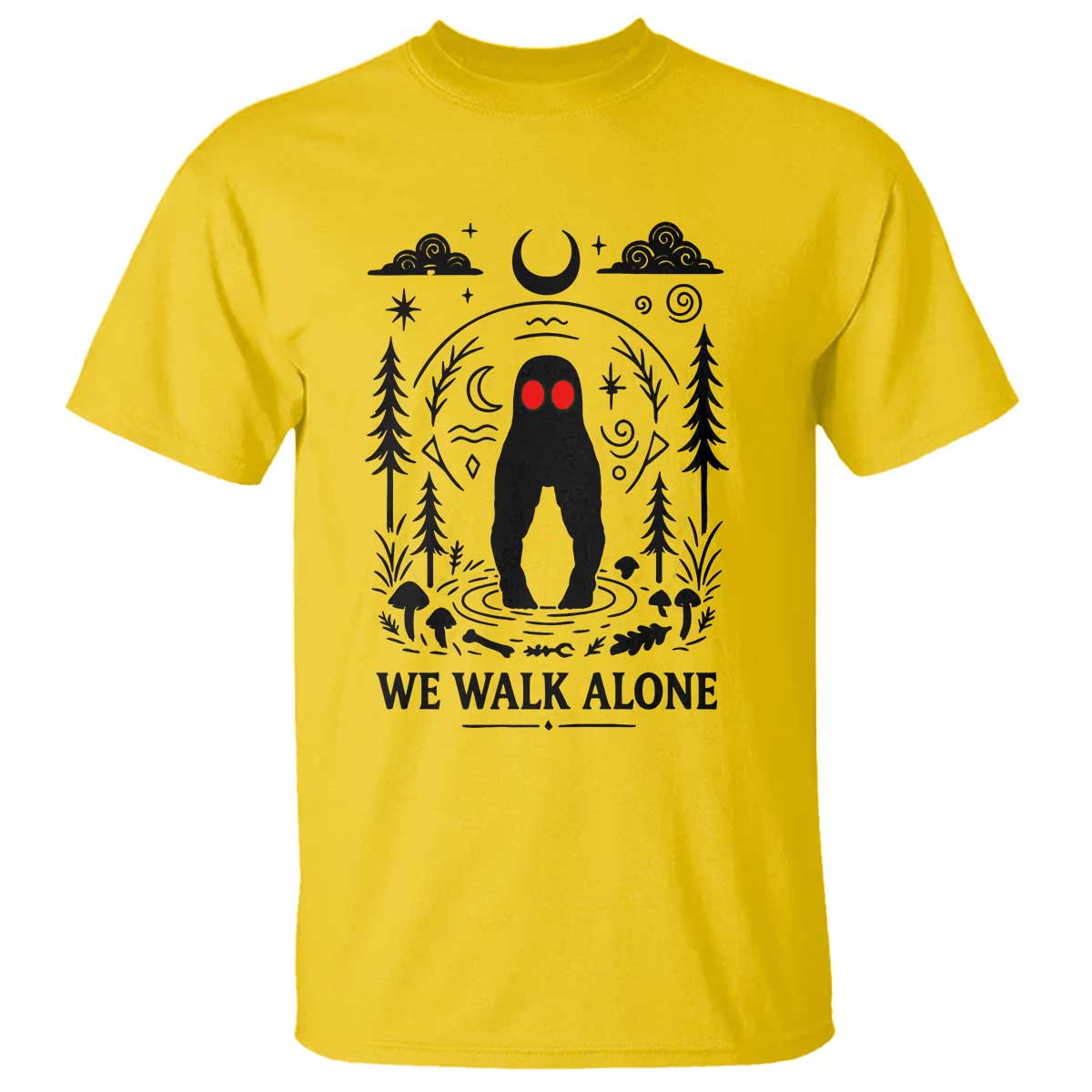 We Walk Alone Fresno Nightcrawler T Shirt California Cryptid Hunter - Wonder Print Shop