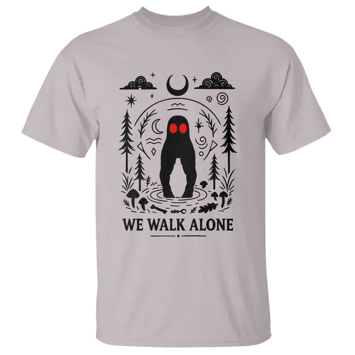 We Walk Alone Fresno Nightcrawler T Shirt California Cryptid Hunter - Wonder Print Shop