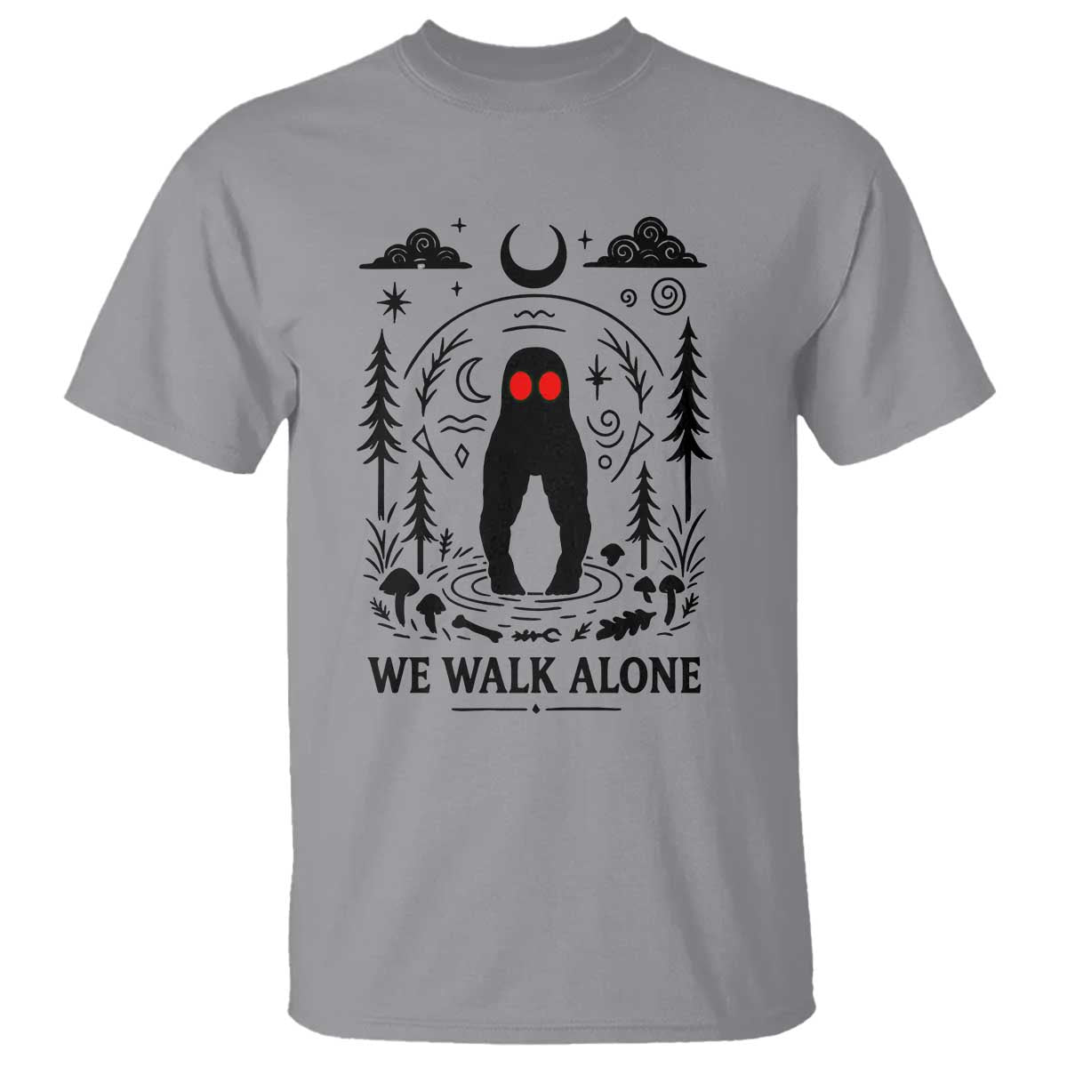 We Walk Alone Fresno Nightcrawler T Shirt California Cryptid Hunter - Wonder Print Shop