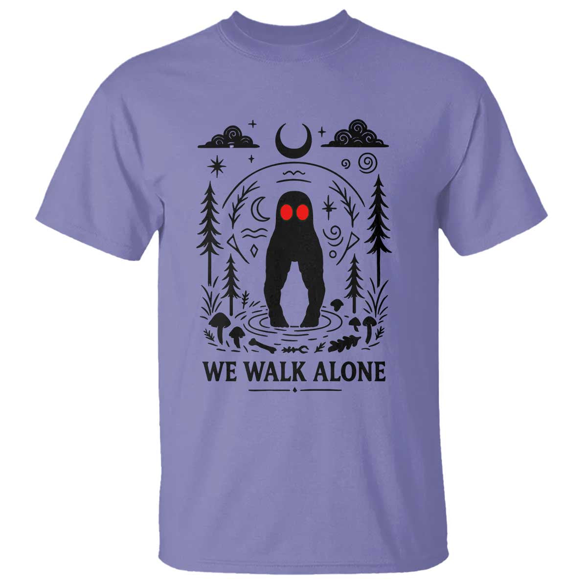 We Walk Alone Fresno Nightcrawler T Shirt California Cryptid Hunter - Wonder Print Shop