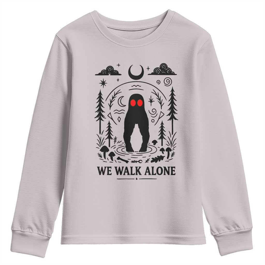 We Walk Alone Fresno Nightcrawler Youth Sweatshirt California Cryptid Hunter - Wonder Print Shop