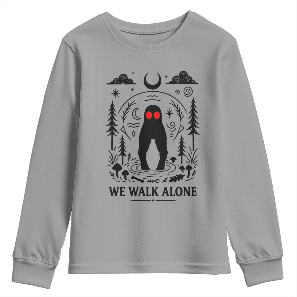 We Walk Alone Fresno Nightcrawler Youth Sweatshirt California Cryptid Hunter - Wonder Print Shop