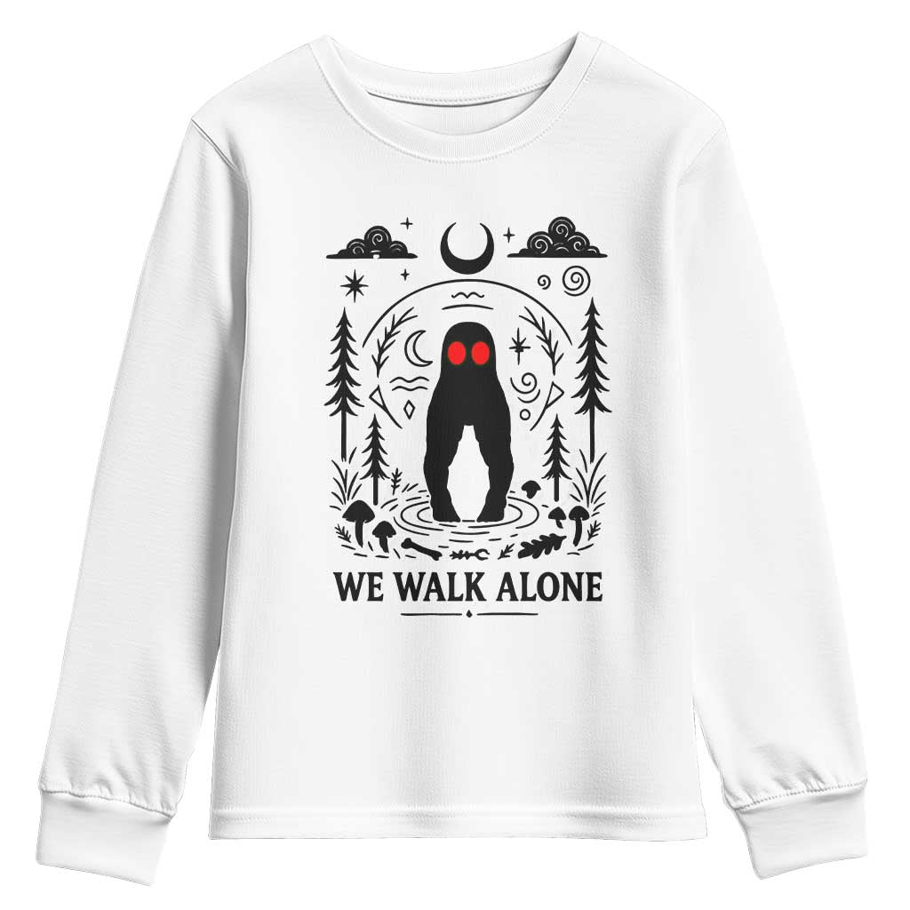 We Walk Alone Fresno Nightcrawler Youth Sweatshirt California Cryptid Hunter - Wonder Print Shop