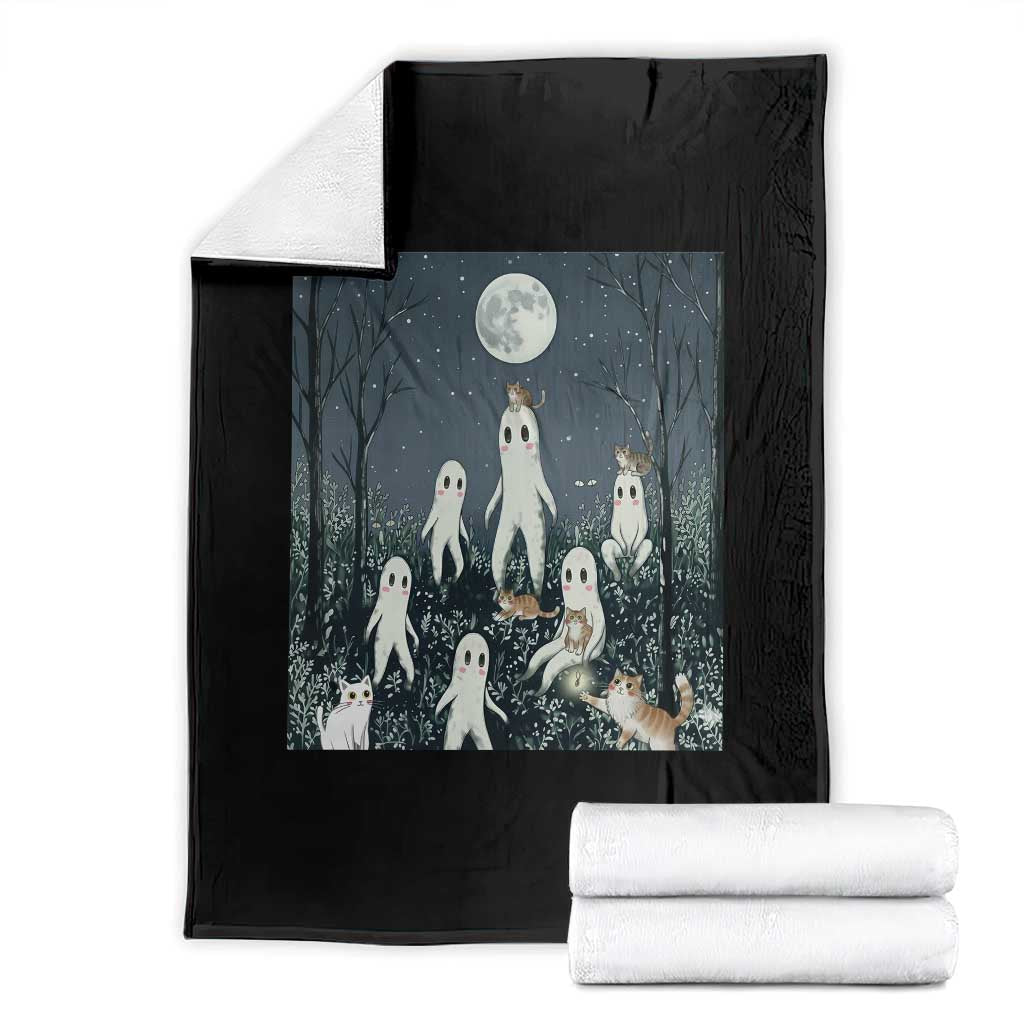 Fresno Nightkittens Nightcrawler Throw Blanket Funny Horror Cat Cryptid Lover Gift - Wonder Print Shop