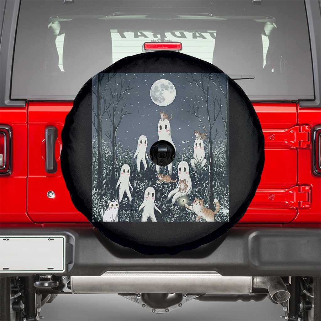 Fresno Nightkittens Nightcrawler Spare Tire Cover Funny Horror Cat Cryptid Lover Gift - Wonder Print Shop