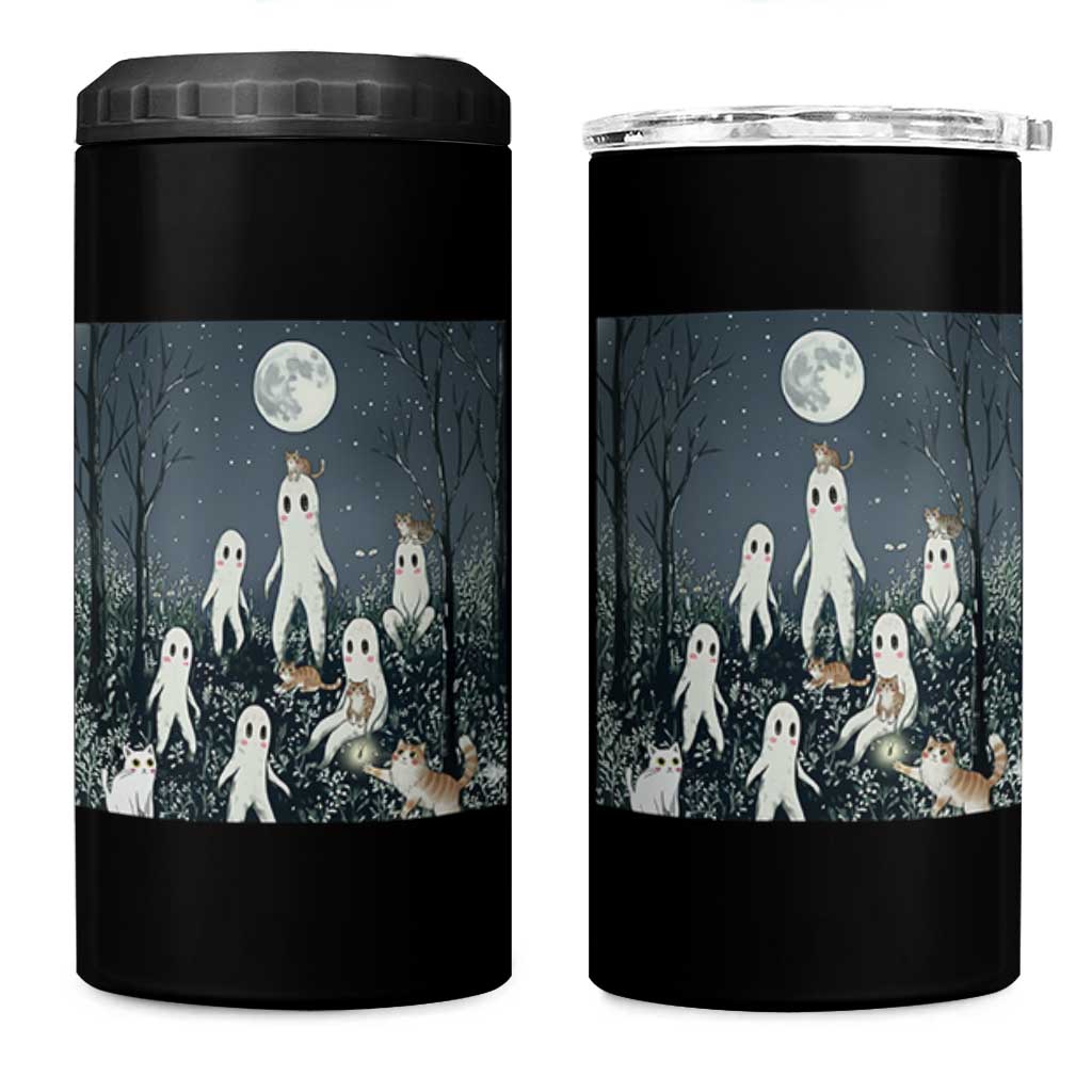 Fresno Nightkittens Nightcrawler 4 in 1 Can Cooler Tumbler Funny Horror Cat Cryptid Lover Gift - Wonder Print Shop