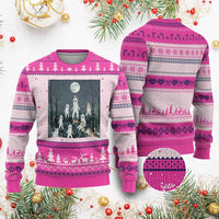 Fresno Nightkittens Nightcrawler Ugly Christmas Sweater Funny Horror Cat Cryptid Lover Gift - Wonder Print Shop