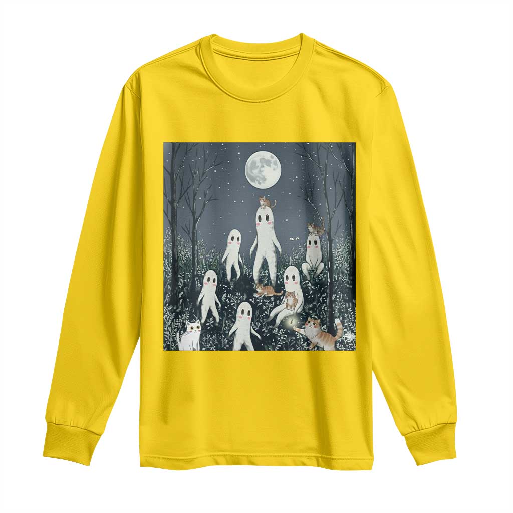 Fresno Nightkittens Nightcrawler Long Sleeve Shirt Funny Horror Cat Cryptid Lover Gift - Wonder Print Shop