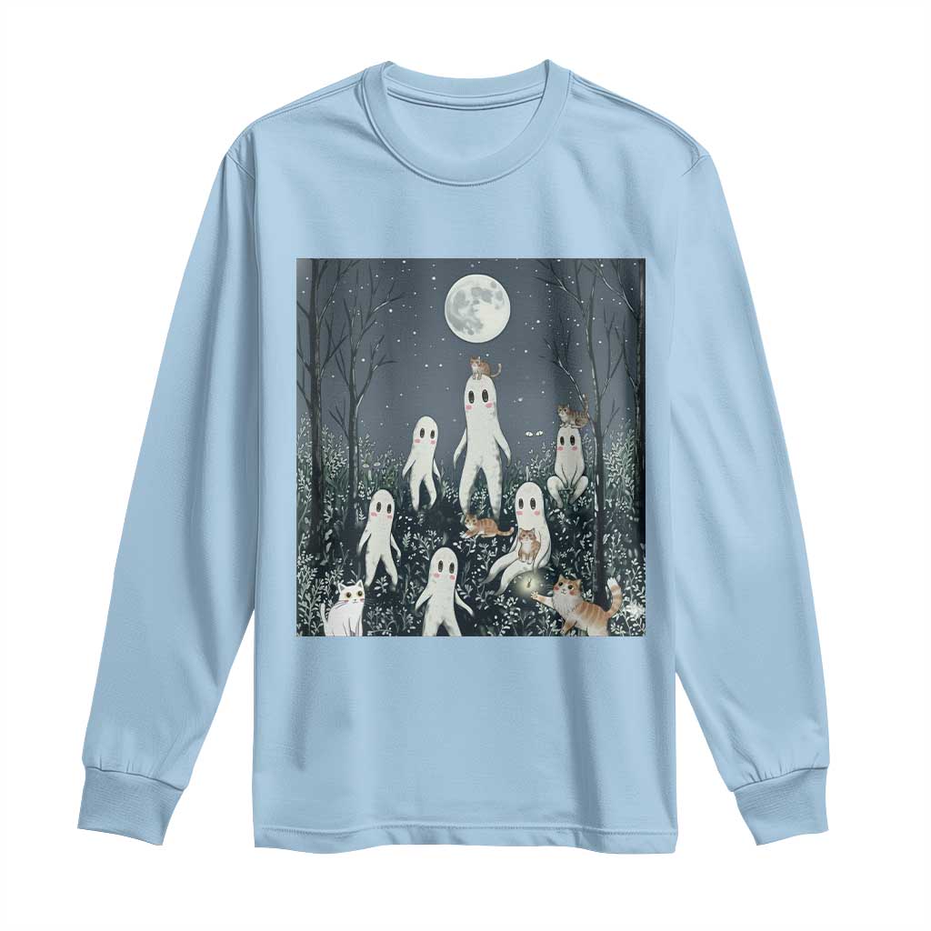 Fresno Nightkittens Nightcrawler Long Sleeve Shirt Funny Horror Cat Cryptid Lover Gift - Wonder Print Shop