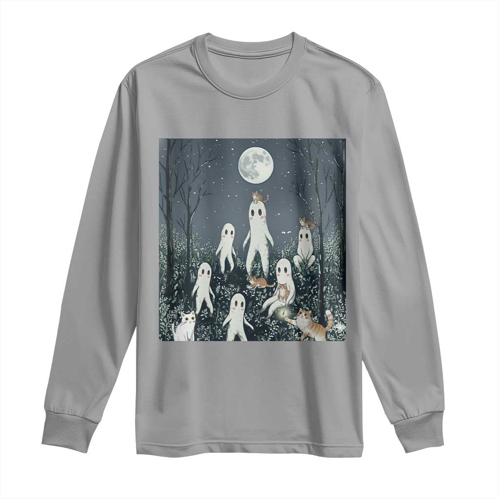 Fresno Nightkittens Nightcrawler Long Sleeve Shirt Funny Horror Cat Cryptid Lover Gift - Wonder Print Shop