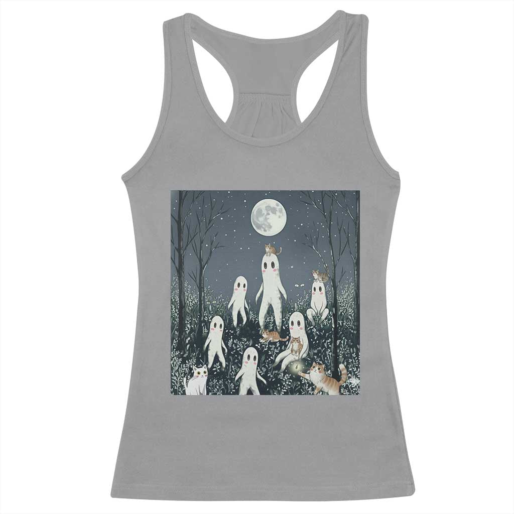 Fresno Nightkittens Nightcrawler Racerback Tank Top Funny Horror Cat Cryptid Lover Gift - Wonder Print Shop