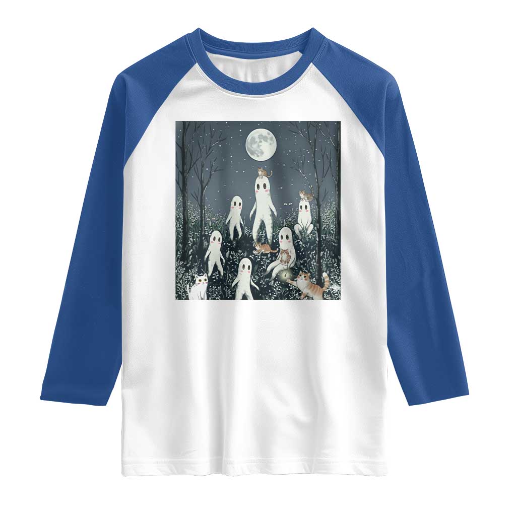 Fresno Nightkittens Nightcrawler Raglan Shirt Funny Horror Cat Cryptid Lover Gift - Wonder Print Shop