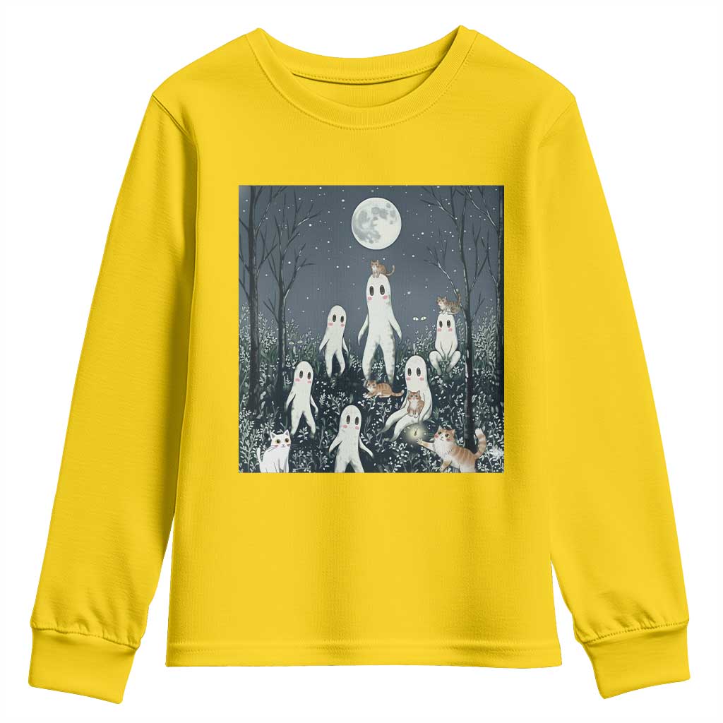 Fresno Nightkittens Nightcrawler Youth Sweatshirt Funny Horror Cat Cryptid Lover Gift - Wonder Print Shop