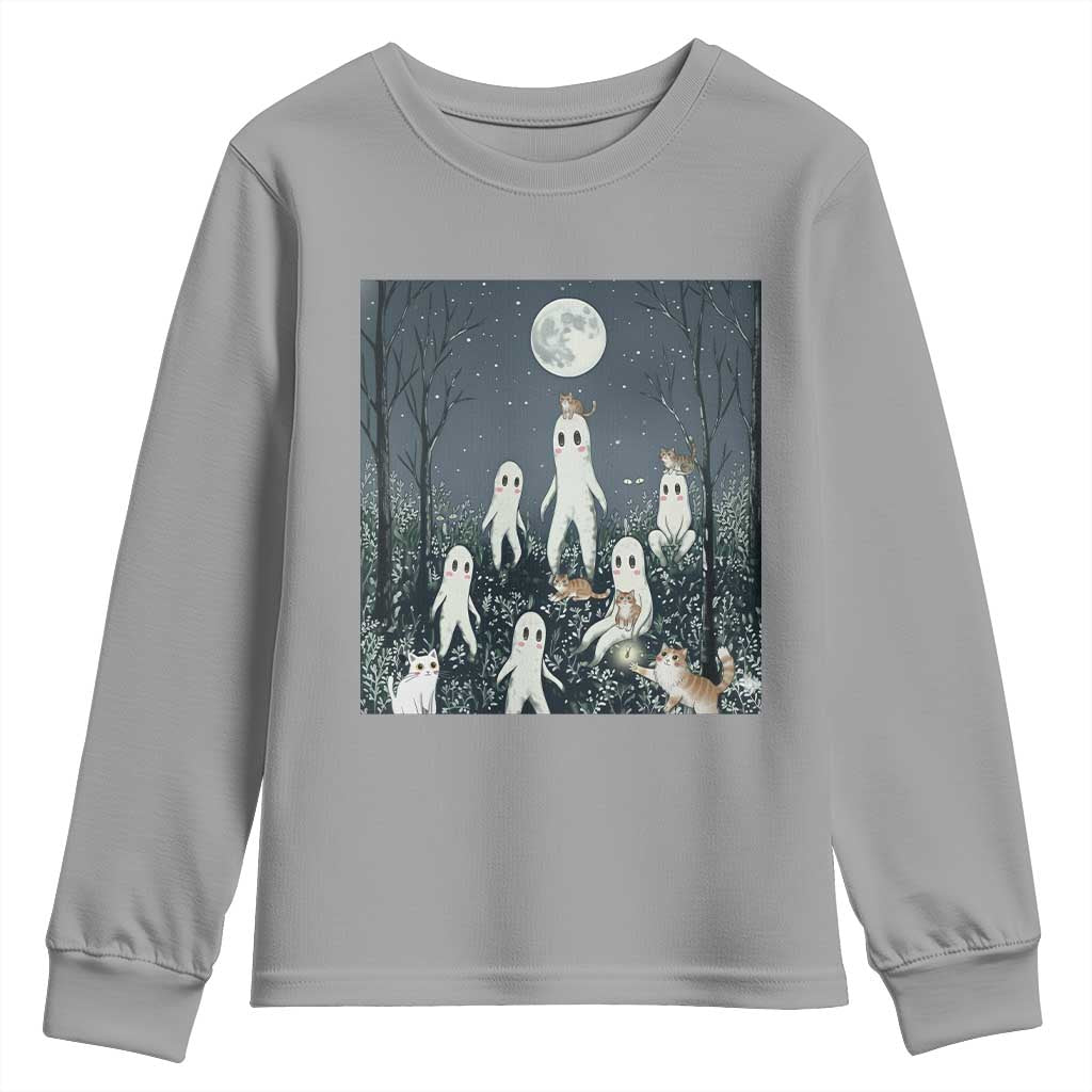 Fresno Nightkittens Nightcrawler Youth Sweatshirt Funny Horror Cat Cryptid Lover Gift - Wonder Print Shop