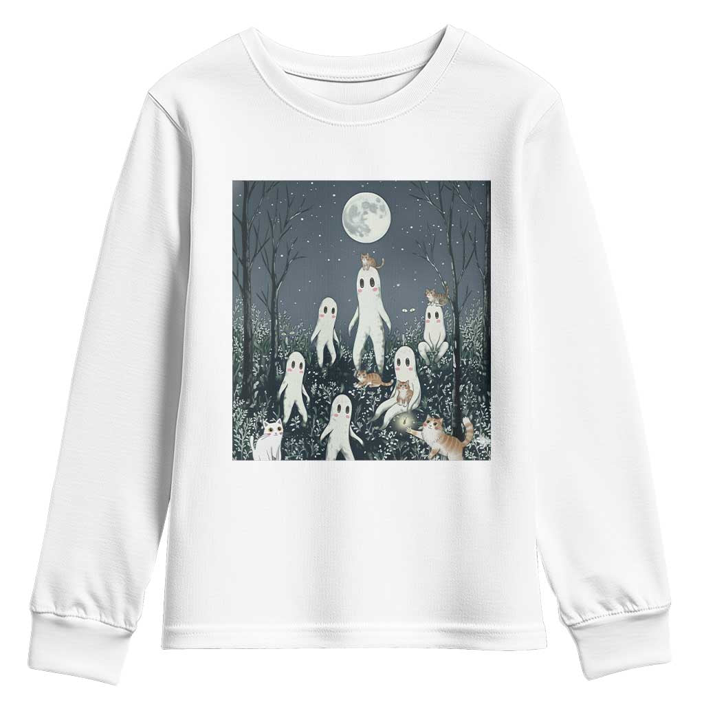 Fresno Nightkittens Nightcrawler Youth Sweatshirt Funny Horror Cat Cryptid Lover Gift - Wonder Print Shop