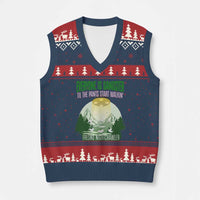 Fresno Nightcrawler V-Neck Knit Sweater Vest Everyone Is Gangster Til The Pants Start Walkin - Wonder Print Shop