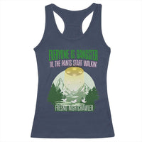 Fresno Nightcrawler Racerback Tank Top Everyone Is Gangster Til The Pants Start Walkin - Wonder Print Shop