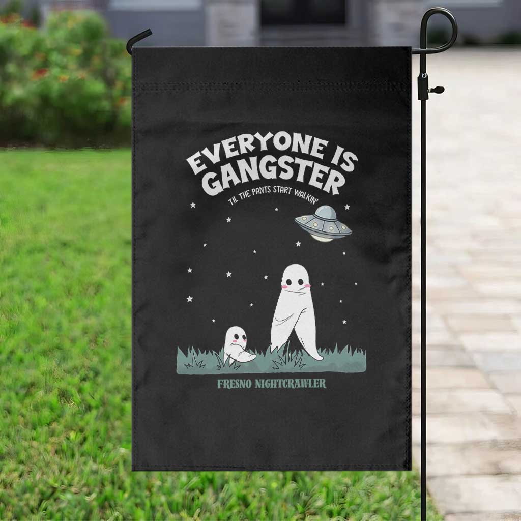Gangster Til The Pants Start Walkin Nightcrawler Garden Flag Funny Cryptid Hunter - Wonder Print Shop