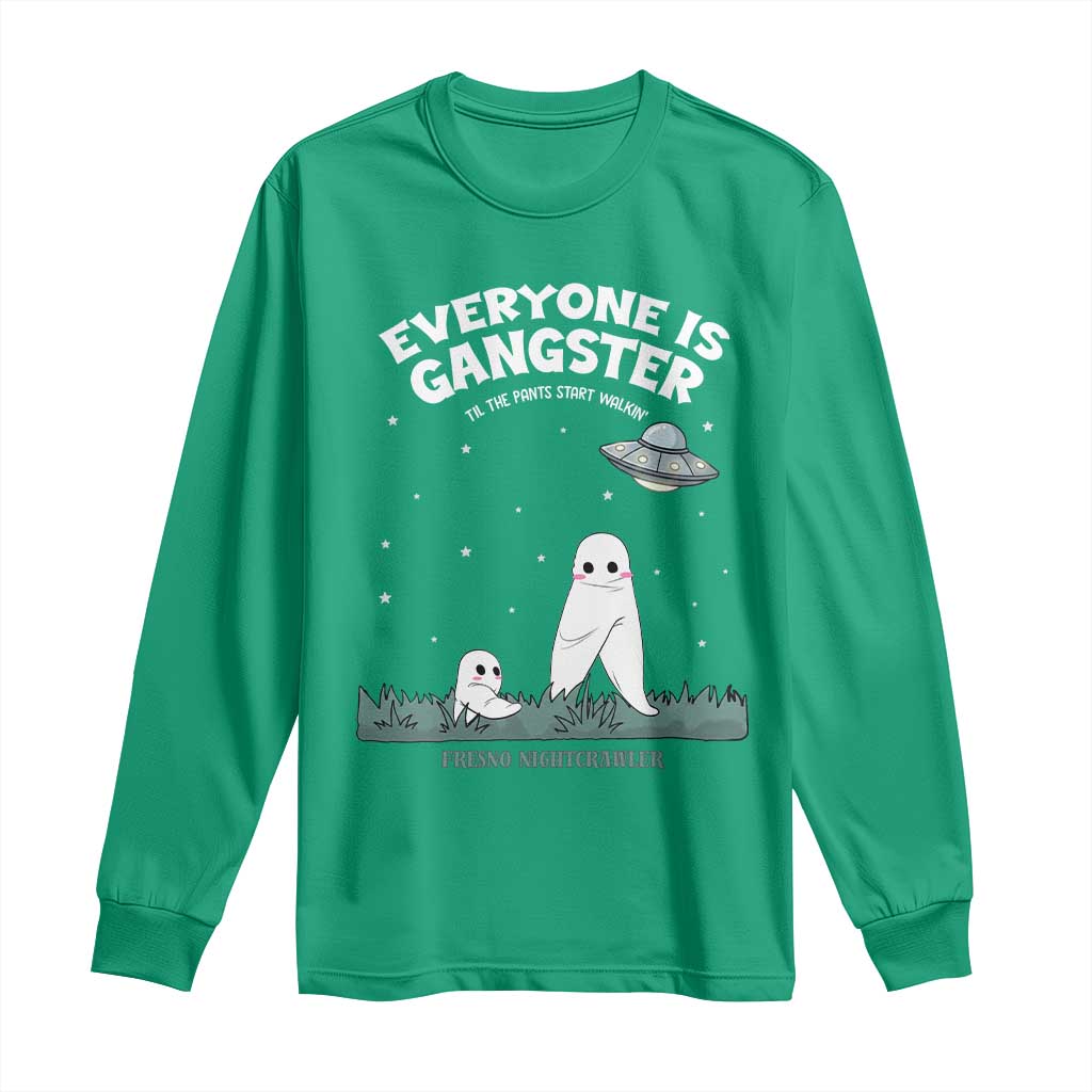 Gangster Til The Pants Start Walkin Nightcrawler Long Sleeve Shirt Funny Cryptid Hunter - Wonder Print Shop