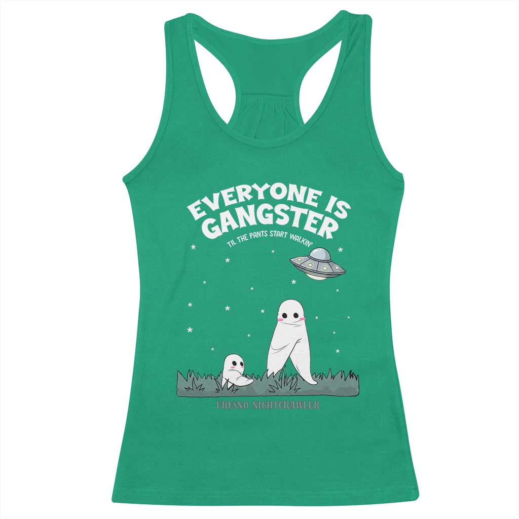 Gangster Til The Pants Start Walkin Nightcrawler Racerback Tank Top Funny Cryptid Hunter - Wonder Print Shop