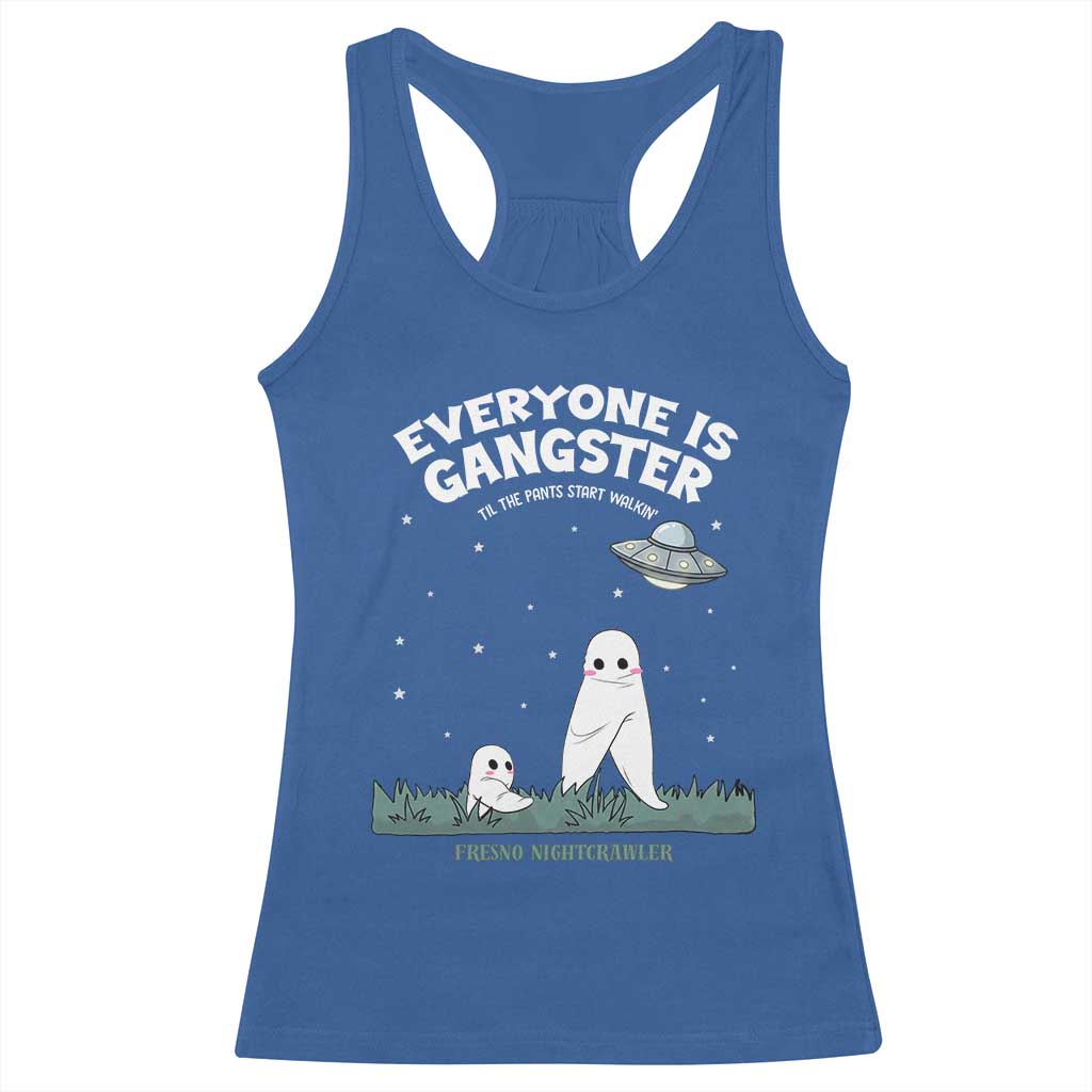 Gangster Til The Pants Start Walkin Nightcrawler Racerback Tank Top Funny Cryptid Hunter - Wonder Print Shop