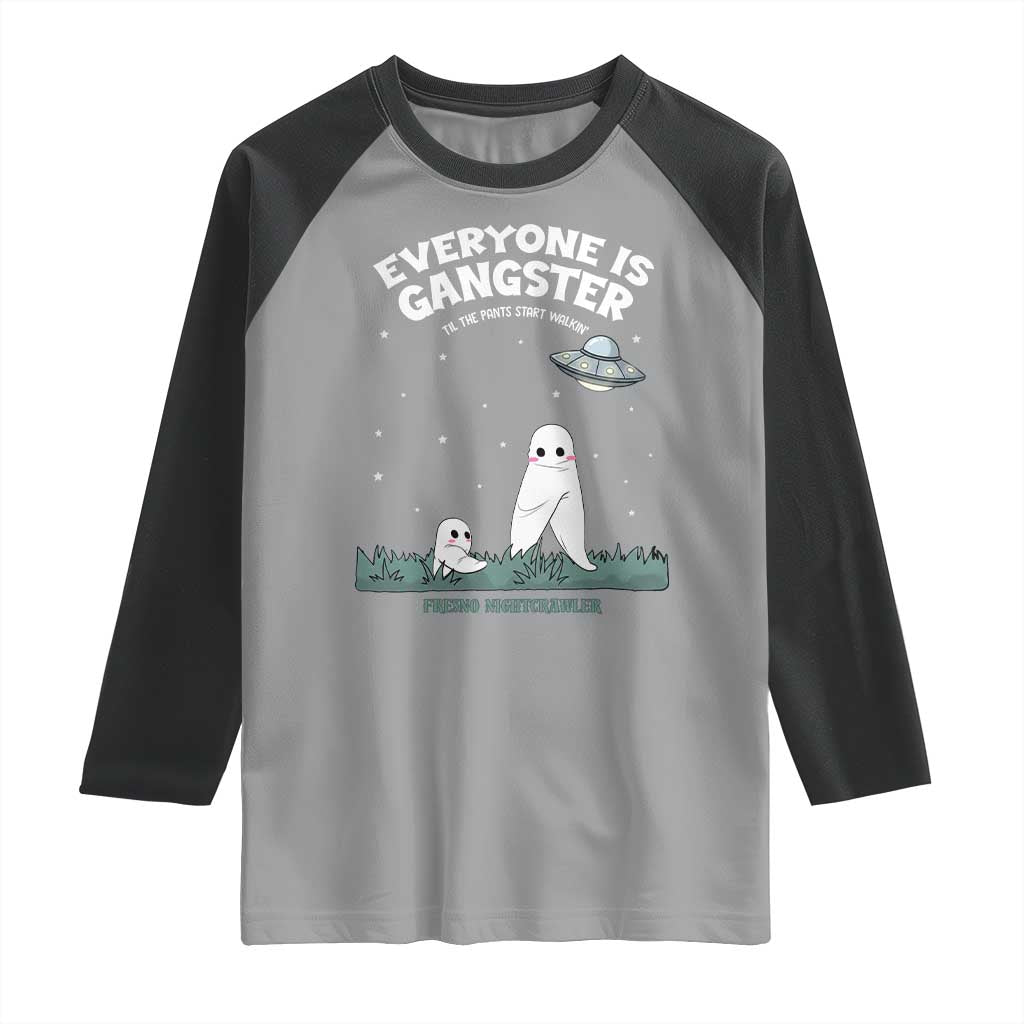 Gangster Til The Pants Start Walkin Nightcrawler Raglan Shirt Funny Cryptid Hunter - Wonder Print Shop