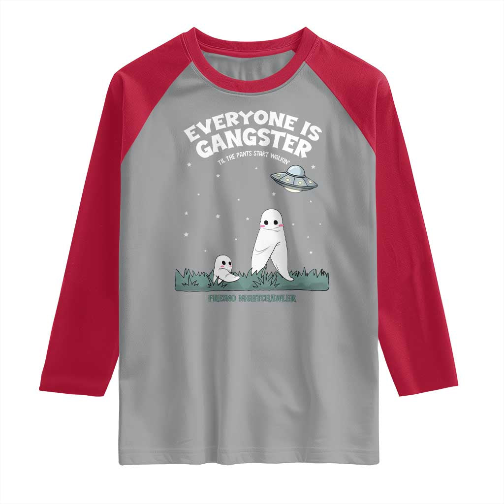 Gangster Til The Pants Start Walkin Nightcrawler Raglan Shirt Funny Cryptid Hunter - Wonder Print Shop
