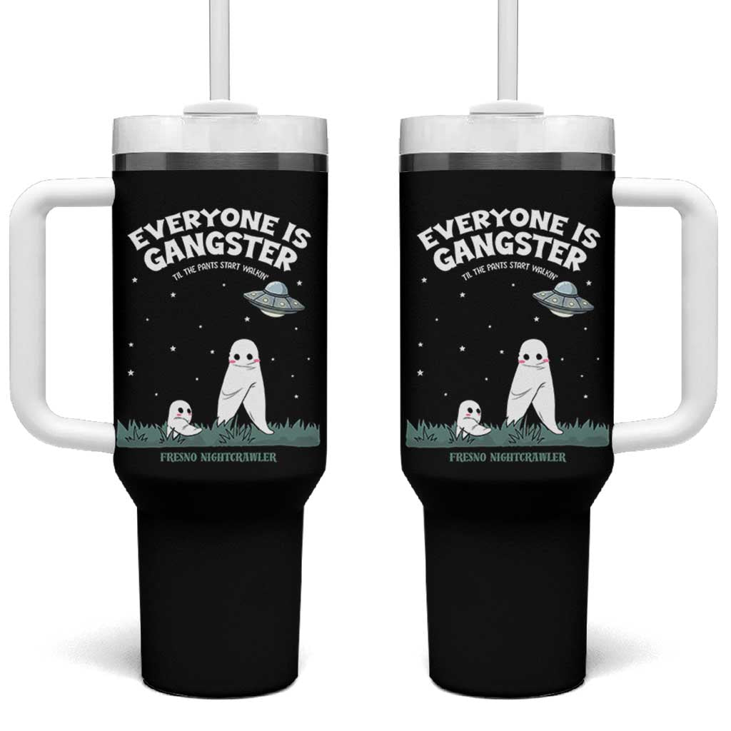 Gangster Til The Pants Start Walkin Nightcrawler Tumbler With Handle Funny Cryptid Hunter - Wonder Print Shop