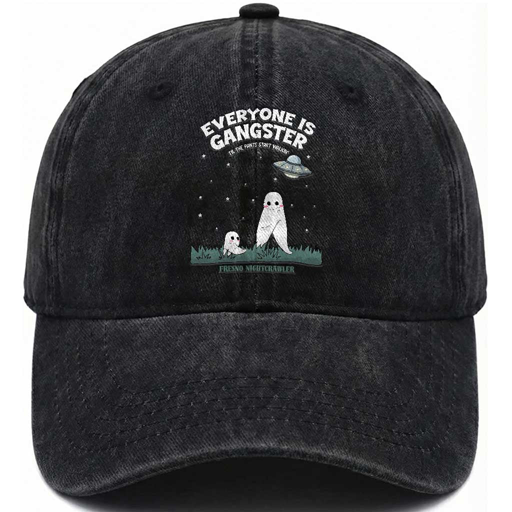 Gangster Til The Pants Start Walkin Nightcrawler Washed Cotton Baseball Cap Funny Cryptid Hunter