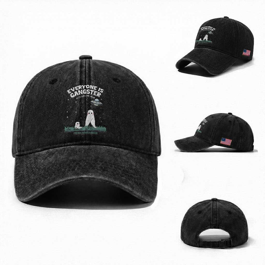 Gangster Til The Pants Start Walkin Nightcrawler Washed Cotton Baseball Cap Funny Cryptid Hunter