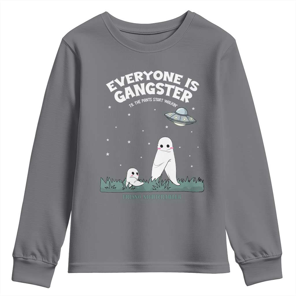 Gangster Til The Pants Start Walkin Nightcrawler Youth Sweatshirt Funny Cryptid Hunter - Wonder Print Shop