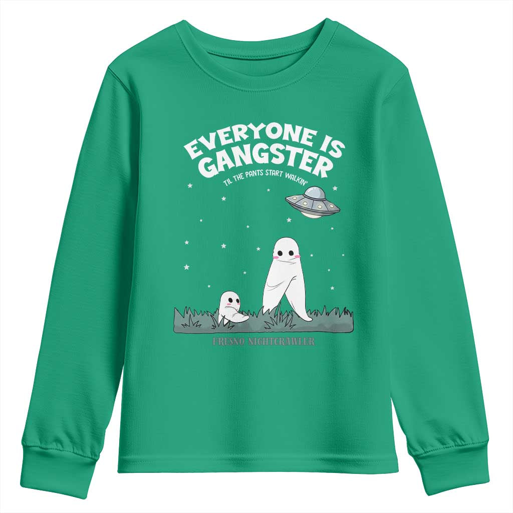 Gangster Til The Pants Start Walkin Nightcrawler Youth Sweatshirt Funny Cryptid Hunter - Wonder Print Shop