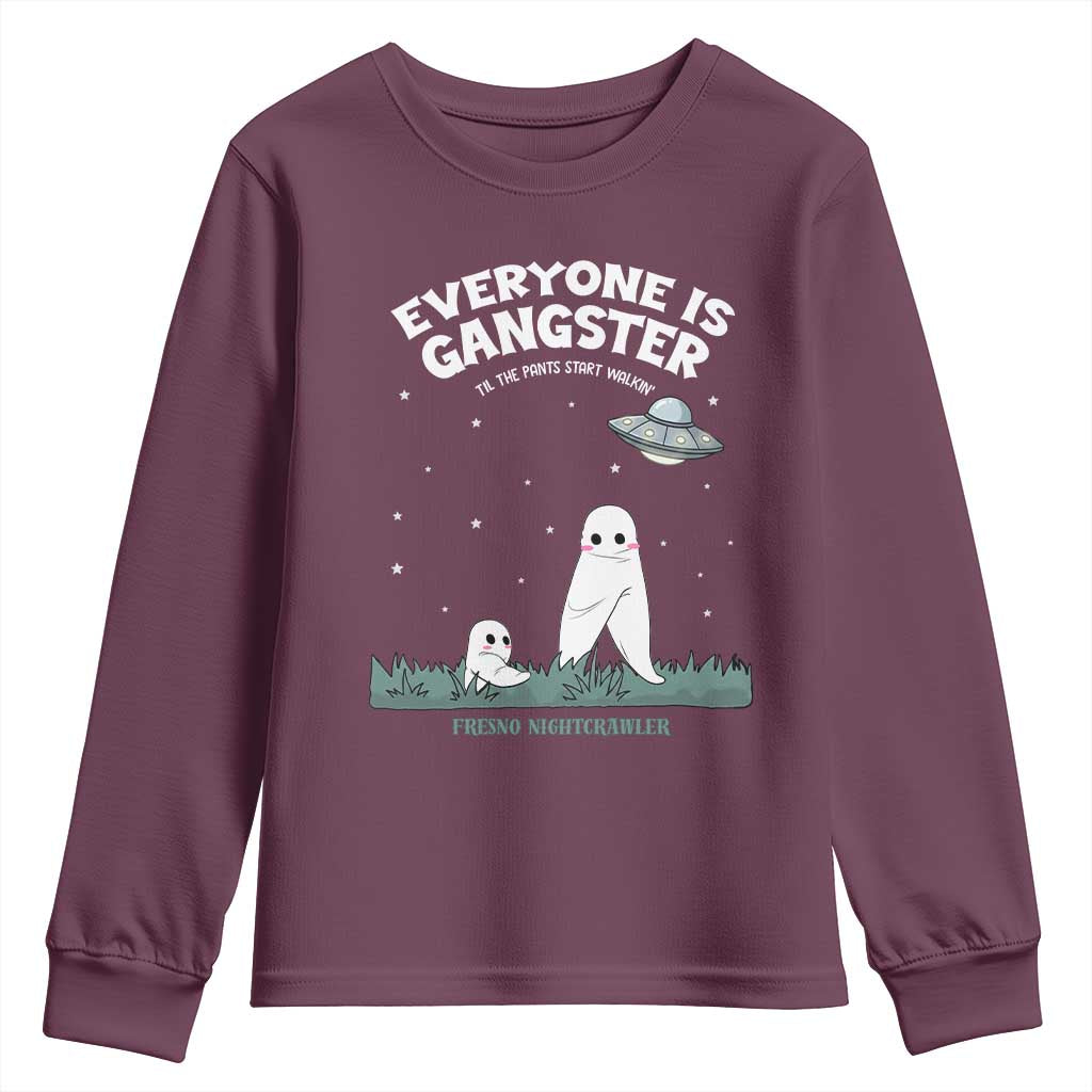 Gangster Til The Pants Start Walkin Nightcrawler Youth Sweatshirt Funny Cryptid Hunter - Wonder Print Shop