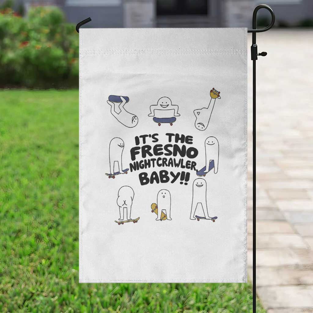 Its The Fresno Nightcrawler Baby Garden Flag Funny Cryptid Skate Style Gift - Wonder Print Shop