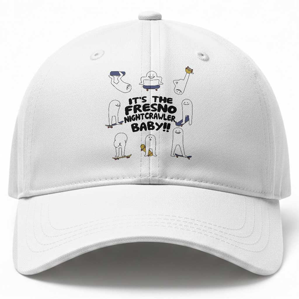 Its The Fresno Nightcrawler Baby Baseball Cap Funny Cryptid Skate Style Gift