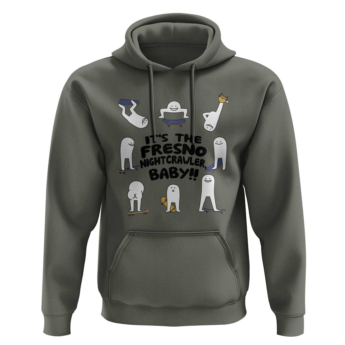 Its The Fresno Nightcrawler Baby Hoodie Funny Cryptid Skate Style Gift - Wonder Print Shop