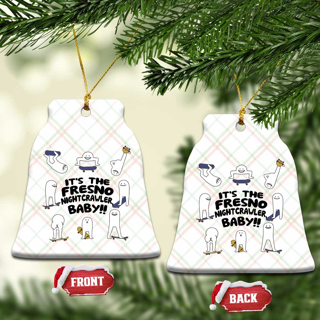 Its The Fresno Nightcrawler Baby Ceramic Ornament Funny Cryptid Skate Style Gift - Wonder Print Shop